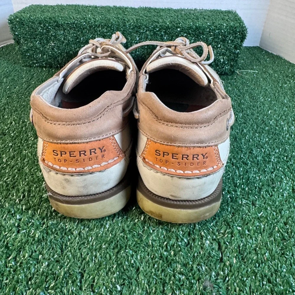 Sperry Top-Sider Mako Men 12M Tan Brown Leather Boat Shoes 0768101 Deck Loafers